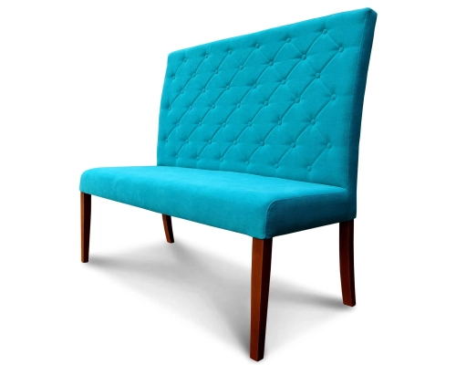 Ławka bez podłokietników o wysokośći 108cm z oparciem pikowanym w karo