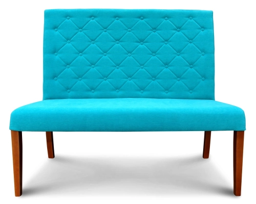 Ławka bez podłokietników o wysokośći 108cm z oparciem pikowanym w karo