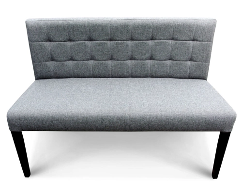 Ławka bez podłokietników z oparciem pikowanym w kwadraty