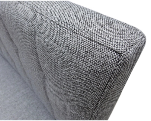 Ławka bez podłokietników z oparciem pikowanym w kwadraty