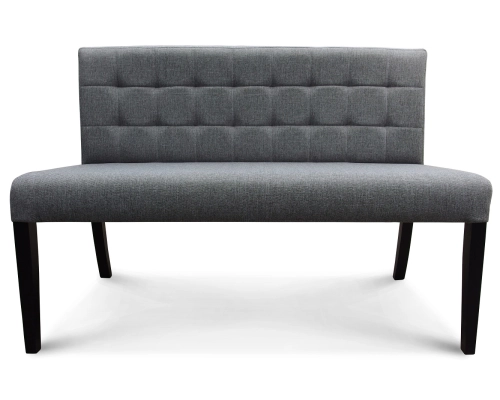 Ławka bez podłokietników z oparciem pikowanym w kwadraty