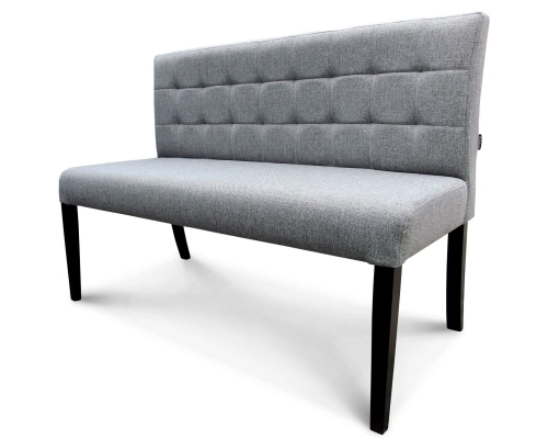 Ławka bez podłokietników z oparciem pikowanym w kwadraty