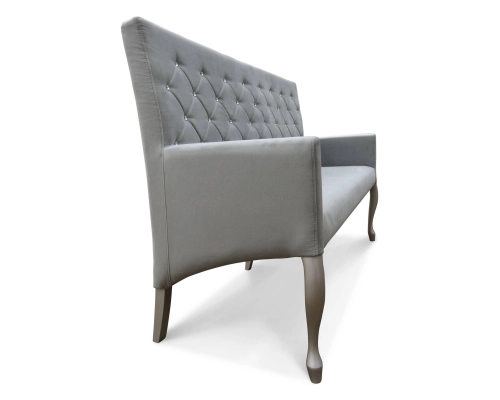 Stylowa ławka Ludwik do restauracji do przedpokoju.