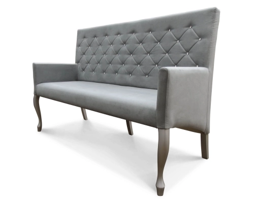 Stylowa ławka Ludwik do restauracji do przedpokoju.