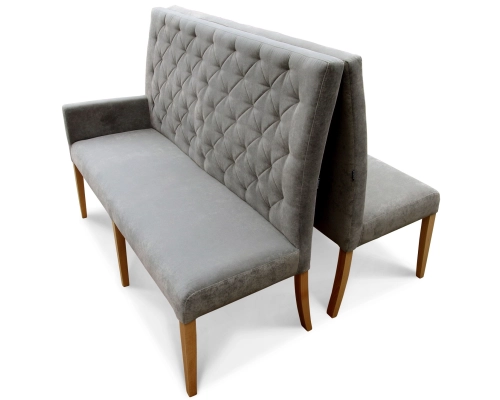 Ławka modułowa do restauracji do korytarza.