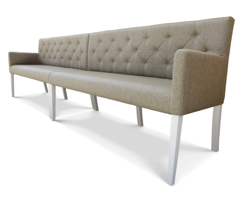 Modułowe ławki z oparciem do restauracji do poczekalni.