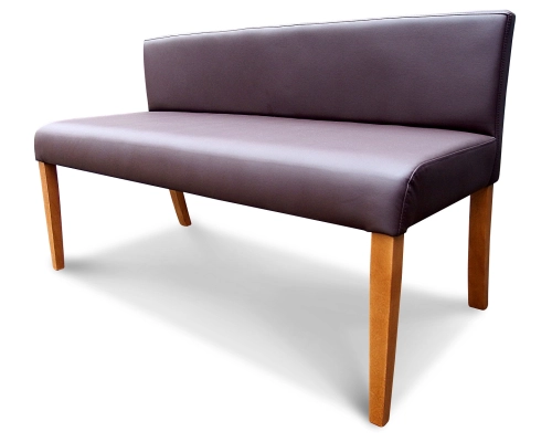 Niska ławka z oparciem do restauracji do kuchni.