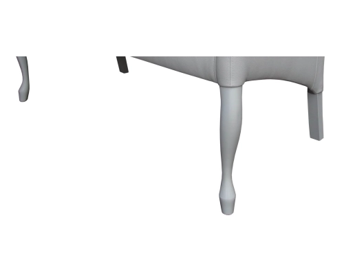 Biała ławka Ludwik z kryształkami w oparciy