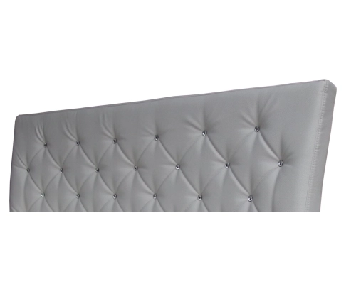 Biała ławka Ludwik z kryształkami w oparciy