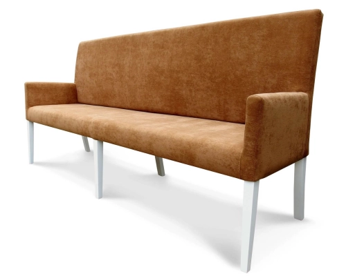 Ławka tapicerowana z oparciem do restauracji do kuchni.