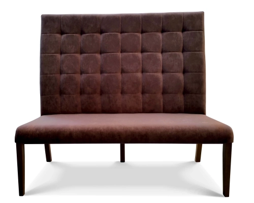 Ławka bez podłokietników o wysokośći 130cm z oparciem pikowanym w kwadraty