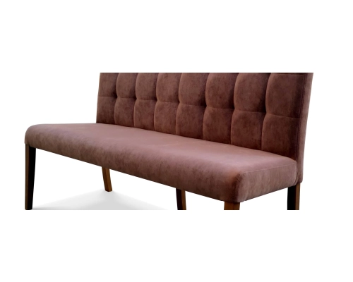 Ławka bez podłokietników o wysokośći 130cm z oparciem pikowanym w kwadraty