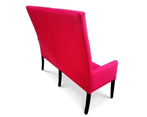 Ławka z podłokietnikami o wysokośći 130cm z oparciem pikowanym w karo