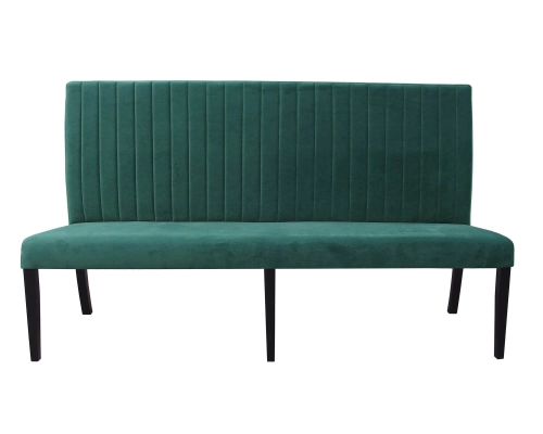 Ławki modułowe do restauracji z oparciem pikowanym.