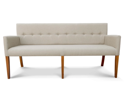 Ławka prosta z podłokietnikami. Wysokość całkowita 85cm