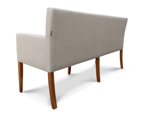 Ławka prosta z podłokietnikami. Wysokość całkowita 85cm