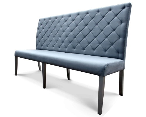 Ławka bez podłokietników o wysokośći 108cm z oparciem pikowanym w karo