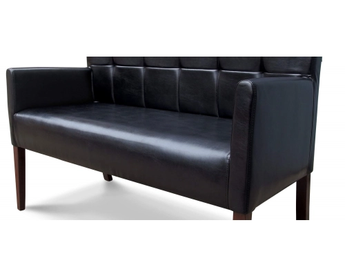 Błyszczaca ławka z grubym siedziskiem