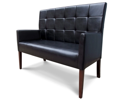 Błyszczaca ławka z grubym siedziskiem