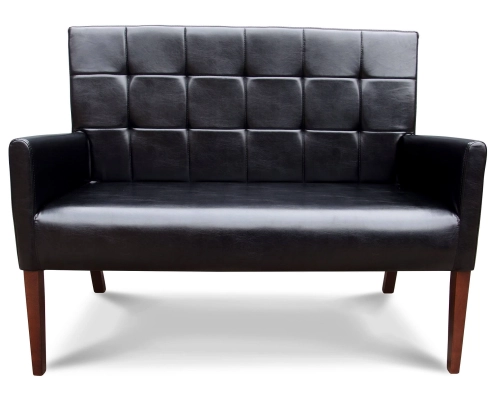 Błyszczaca ławka z grubym siedziskiem