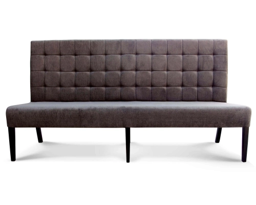 Ławka tapicerowana z oparciem do restauracji lub do poczekalni.