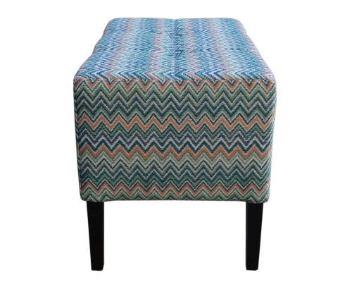 Pufa gruba pikowana w kwadraty z guzikami z tkaniny