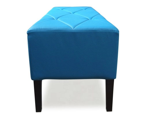 Pufa gruba na wymiar na zamówienie  z eco-skóry siedzisko pikowane w długie karo