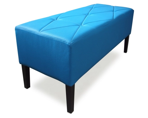 Pufa gruba na wymiar na zamówienie  z eco-skóry siedzisko pikowane w długie karo