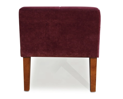 Bordowa pufa gruba pikowana w kwadraty z gu