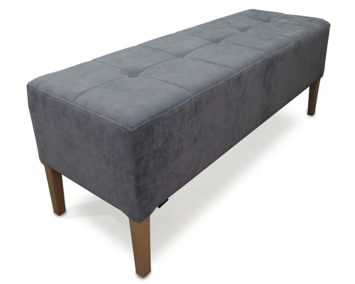 Pufa gruba pikowana w kwadraty z guzikami z tkaniny