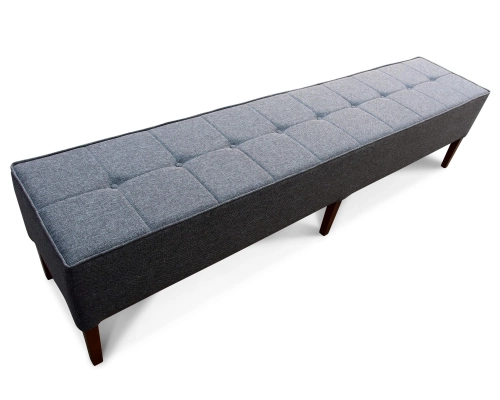 Pufa gruba pikowana guzikami z lamówką