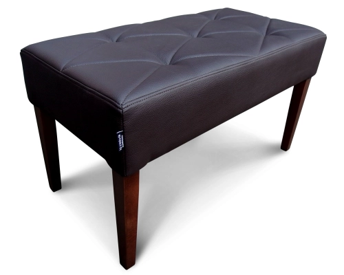 Pufa średnia z siedziskiem pikowanym w długie karo.