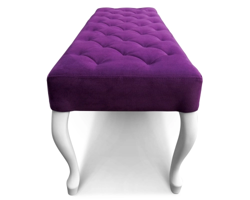 Pufa wąska Ludwik z siedziskiem pikowanym w karo