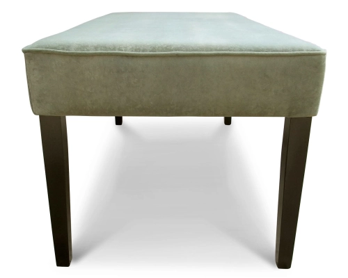 Pufa wąska z siedziskiem gładkim, niepikowanym z lamówką na obrzeżach