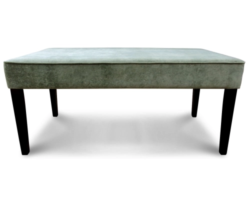 Pufa wąska z siedziskiem gładkim, niepikowanym z lamówką na obrzeżach