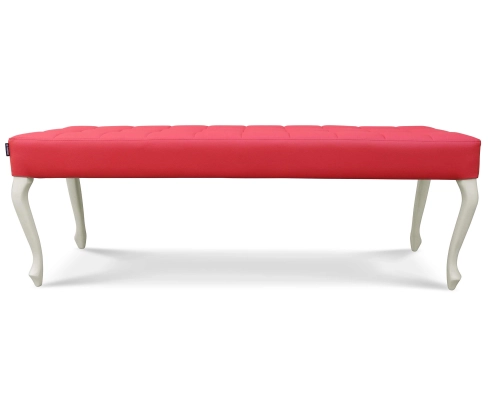 Pufa Ludwik z siedziskiem pikowanym w kwadraty