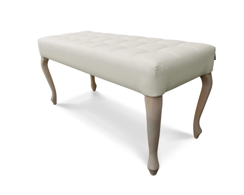 Pufa Ludwik z siedziskiem pikowanym w kwadraty