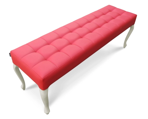 Pufa Ludwik z siedziskiem pikowanym w kwadraty