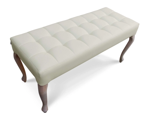 Pufa Ludwik z siedziskiem pikowanym w kwadraty