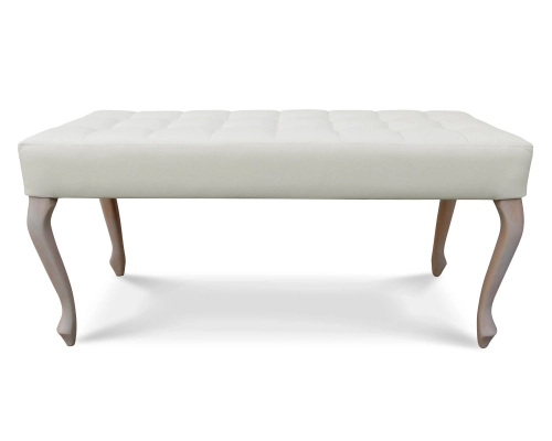 Pufa Ludwik z siedziskiem pikowanym w kwadraty