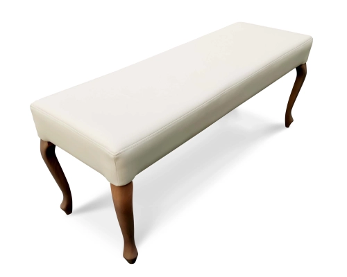 Pufa wąska Ludwik z siedziskiem gładkim