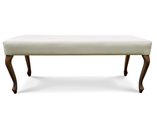 Pufa wąska Ludwik z siedziskiem gładkim