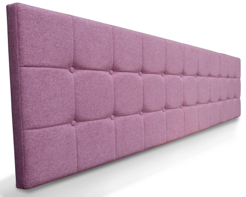 Zagłówek kanciasty ze stebnówką pikowany w kwadraty z guzikami.